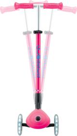 Globber - Primo Foldable Plus Lights V2 - Fuchsia/Sky Blue skládací koloběžka