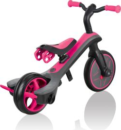 Globber Scooter Tříkolka EXPLORER TRIKE 4 IN 1 Fuchsia Pink