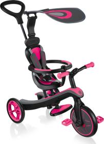 Globber Scooter Tříkolka EXPLORER TRIKE 4 IN 1 Fuchsia Pink