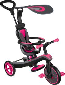 Globber Scooter Tříkolka EXPLORER TRIKE 4 IN 1 Fuchsia Pink