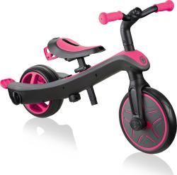 Globber Scooter Tříkolka EXPLORER TRIKE 4 IN 1 Fuchsia Pink