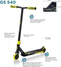 Globber Freestyle Koloběžka STUNT SCOOTER GS 540 Black - yellow
