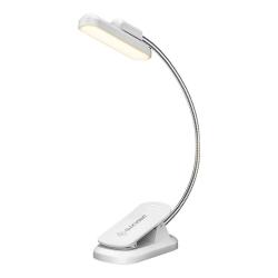 Glocusent Bezdrátová otočná lampička na knihy, USB-C 1000mAh (bílá) Glocusent