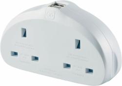Go Travel adaptér UK/Evropa Duo s USB Go Travel adaptér UK/Evropa Duo s USB