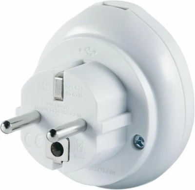 Go Travel adaptér UK/Evropa s USB