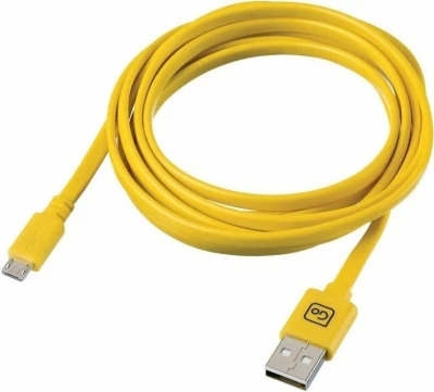 Go Travel Extra Long žlutý 2m nabíjecí kabel Micro USB