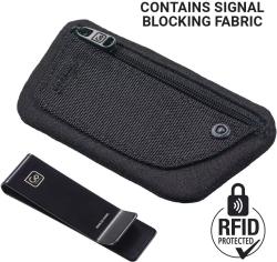 Go Travel peněženka RFID Clip Pouch liquorice black