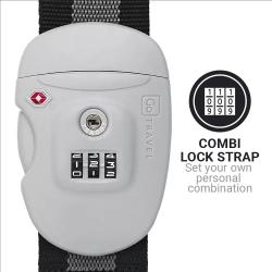 Go Travel popruh na zavazadla Combi Luggage Strap TSA black