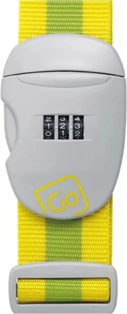 Go Travel popruh na zavazadla Combi Luggage Strap yellow/green