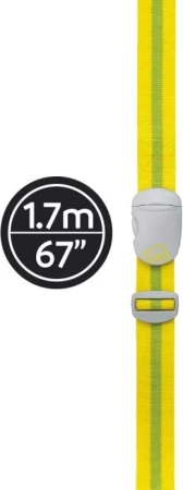 Go Travel popruh na zavazadla Luggage Strap 4cm yellow/green