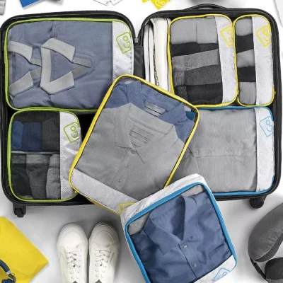Go Travel Twin Packing Cubes Blueberry sada cestovních organizérů
