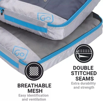 Go Travel Twin Packing Cubes Blueberry sada cestovních organizérů