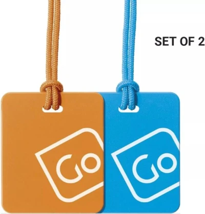 Go Travel Twin Pack Tags modré/oranžové visačky na zavazadla