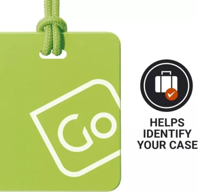 Go Travel Twin Pack žlutá/zelená sada visaček na zavazadla