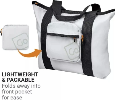 Go Travel Lightweight Foldaway Tote Bag stříbrná skládací taška