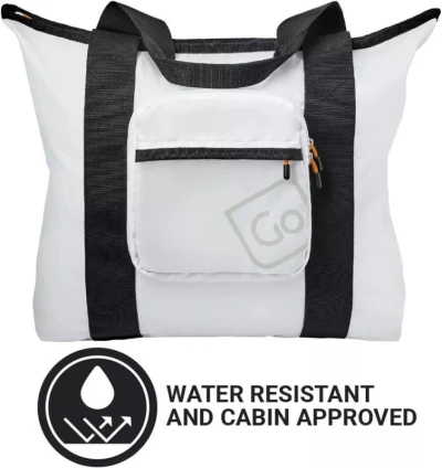 Go Travel Lightweight Foldaway Tote Bag stříbrná skládací taška
