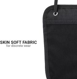 Go Travel skrytá kapsa na krk Classic Passport Pouch liquorice black