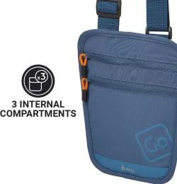 Go Travel skrytá kapsa na krk RFID Passport Pouch blueberry