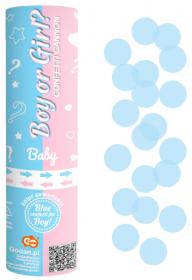 GODAN Konfety vysřelovací modré kolečka kluk nebo holka? konfetový kanon