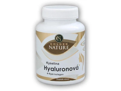Golden Natur Kyselina Hyaluronová + Rybí kolagen + Vitamin C 100 kapslí Golden Natur Kyselina Hyaluronová + Rybí kolagen + Vitamin C 100 kapslí