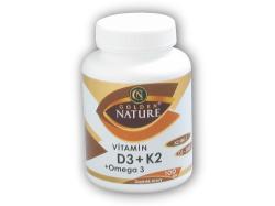 Golden Natur Vitamin D3 + K2 + Omega 3 100 kapslí