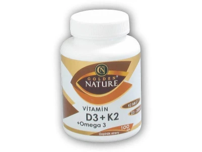Golden Natur Vitamin D3 + K2 + Omega 3 100 kapslí Golden Natur Vitamin D3 + K2 + Omega 3 100 kapslí