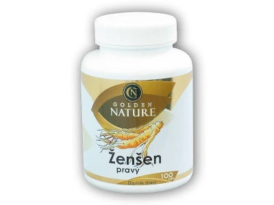 Golden Natur Ženšen pravý 4% ginsenosidů 100 kapslí Golden Natur Ženšen pravý 4% ginsenosidů 100 kapslí