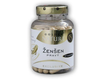 Golden Natur Ženšen pravý 80% ginsenosidů 100 kapslí Golden Natur Ženšen pravý 80% ginsenosidů 100 kapslí
