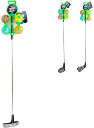 Golfová hůl 60cm + 4 barevné míčky dětský golfový set 3 druhy kov/plast Golfová hůl 60cm + 4 barevné míčky dětský golfový set 3 druhy kov/plast