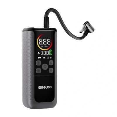 Gooloo GT160 šedo-černý dvojitý autokompresor s powerbankou