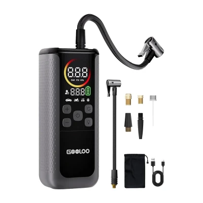 Gooloo GT160 šedo-černý dvojitý autokompresor s powerbankou