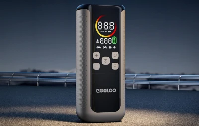 Gooloo GT160 šedo-černý dvojitý autokompresor s powerbankou