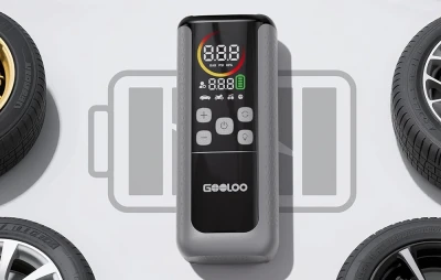 Gooloo GT160 šedo-černý dvojitý autokompresor s powerbankou