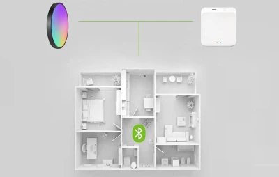 Gosund LB13 bílá chytrá stropní lampa 30cm Bluetooth RGBCW 1600lm Tuya + dálkové ovládání
