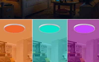 Gosund LB12 bílá stropní chytrá lampa WiFi/Bluetooth 16M RGBCW 1920lm Tuya + dálkové ovládání