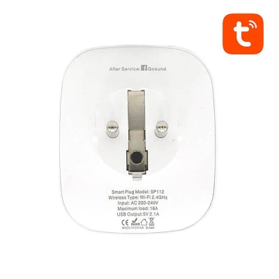 Gosund Smart plug WiFi SP112 2xUSB, Tuya