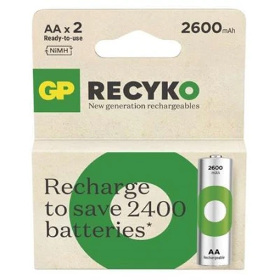 GP Batteries GP AA ReCyko 2 600 mAh, nabíjecí (HR6), 2 ks GP Batteries GP AA ReCyko 2 600 mAh, nabíjecí (HR6), 2 ks