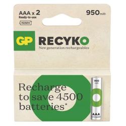 GP Batteries GP AAA ReCyko 950 mAh, nabíjecí, 2 ks GP Batteries GP AAA ReCyko 950 mAh, nabíjecí, 2 ks