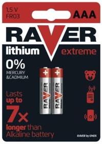 GP Batteries RAVER AAA Extreme lithiová - 2 ks GP Batteries RAVER AAA Extreme lithiová - 2 ks