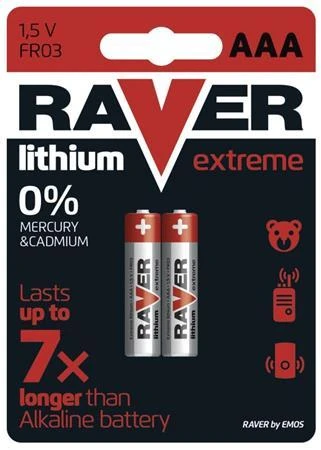 GP Batteries RAVER AAA Extreme lithiová - 2 ks GP Batteries RAVER AAA Extreme lithiová - 2 ks