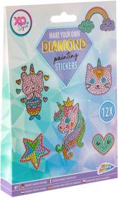 GRAFIX Diamantové samolepky kreativní set lepení kamínků diamond painting 3 druhy