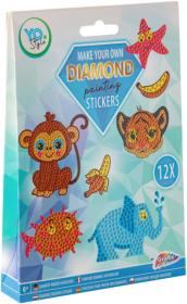 GRAFIX Diamantové samolepky kreativní set lepení kamínků diamond painting 3 druhy