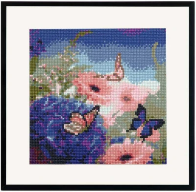 GRAFIX Diamantové malování mozaika Květiny 30x30cm Diamond Painting