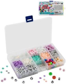GRAFIX Navlékací korálky s přívěsky kreativní set výroba náramků v boxu plast GRAFIX Navlékací korálky s přívěsky kreativní set výroba náramků v boxu plast
