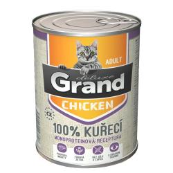 Grand deluxe Cat 100 % kuřecí, konzerva 400 g (bal. 6 ks) Grand deluxe Cat 100 % kuřecí, konzerva 400 g (bal. 6 ks)