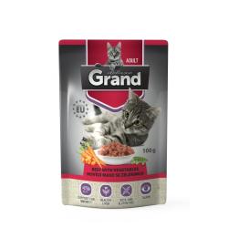 Grand deluxe Cat hovězí se zeleninou, kapsička 100 g Grand deluxe Cat hovězí se zeleninou, kapsička 100 g