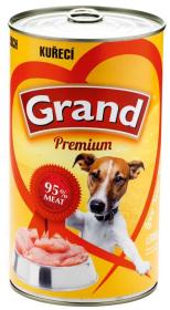 Grand Premium Dog kuřecí, konzerva 1300 g (bal. 4 ks)