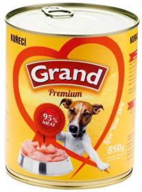 Grand Premium Dog kuřecí, konzerva 850 g (bal. 6 ks)