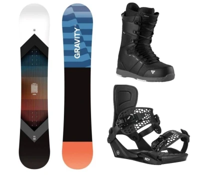 Gravity Adventure 25/26 snowboard + Gravity Indy black vázání + Gravity Void black/grey boty + sleva 500,- na příslušenství