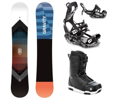 Gravity Adventure 25/26 snowboard + Raven Fastec FT360 black vázání + Raven Flush MOZ boty Gravity Adventure 25/26 snowboard + Raven Fastec FT360 black vázání + Raven Flush MOZ boty